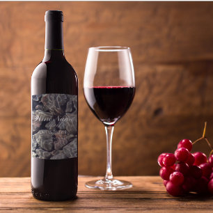 Water Pebbles Personalised Wine Label