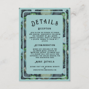Water Pebbles - wedding enclosure card vertical