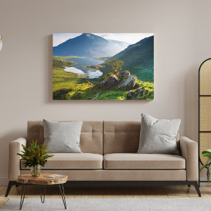 Water Pen yr Ole Wen Lake Idwal Snowdonia Park Canvas Print