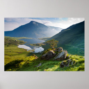 Water Pen yr Ole Wen Lake Idwal Snowdonia Park Poster