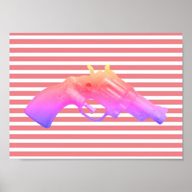 Water pistol toy Wasserpistole Spielzeug photoart Poster (Front)