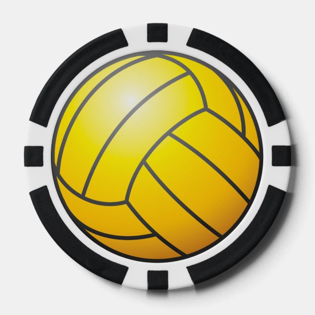 Water Polo Ball Poker Chips (Front)