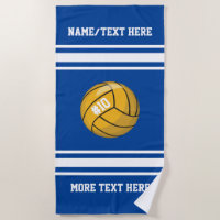 Water Polo Ball Team Player Name Number Custom Bea
