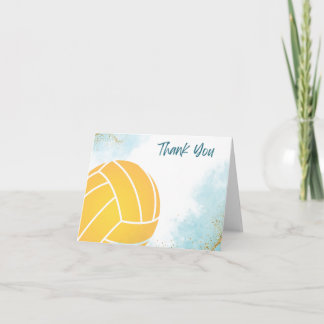 Water Polo Ball Thank You Card