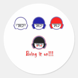 water-polo-bring-it-on classic round sticker