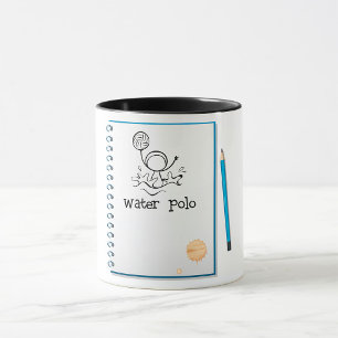 Water Polo Doodle Sketch Hand-Drawn Water Sport Mug