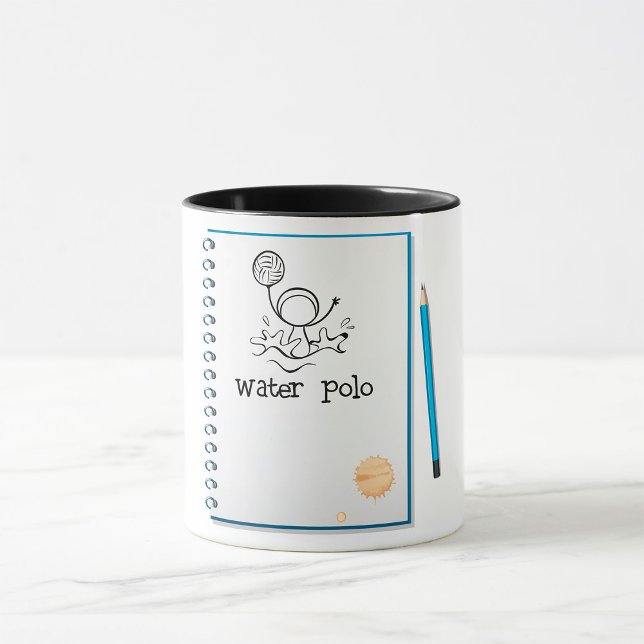 Water Polo Doodle Sketch Hand-Drawn Water Sport  Mug (Creator Uploaded)