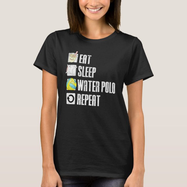Water Polo Eat Sleep Repeat Graphic For Player Coa (Front)