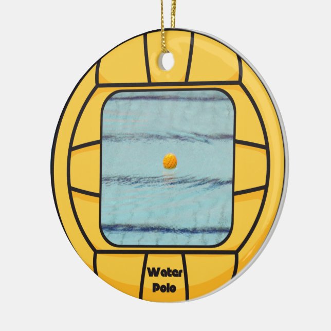 Water Polo frame (add your own photo!) Ceramic Tree Decoration (Left)