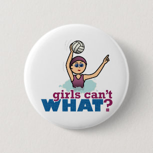 Water Polo Girl 6 Cm Round Badge
