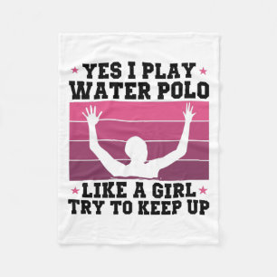 water polo girl fleece blanket