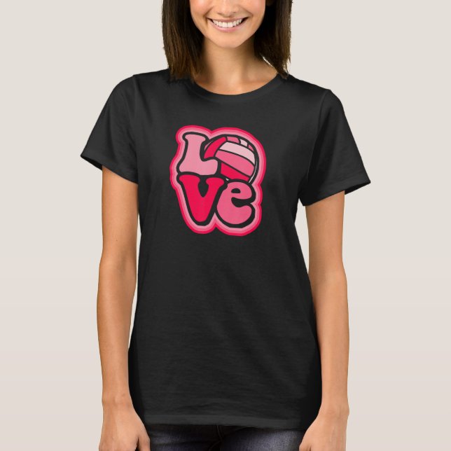 Water Polo Love for Teen Girls & Women Red & Pink  (Front)