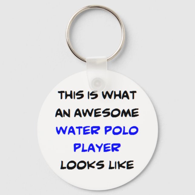 water polo player, awesome key ring (Front)