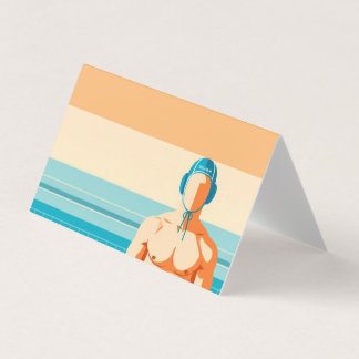 Water polo player greeting card
