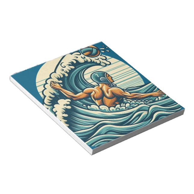 Water-polo Player Notepad (Angled)