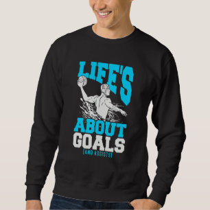 Water Polo Player Quote Life's About Goals Water P