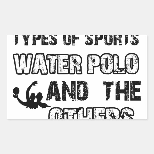 Water Polo rope designs for lovers of the sport Rectangular Sticker (Front)