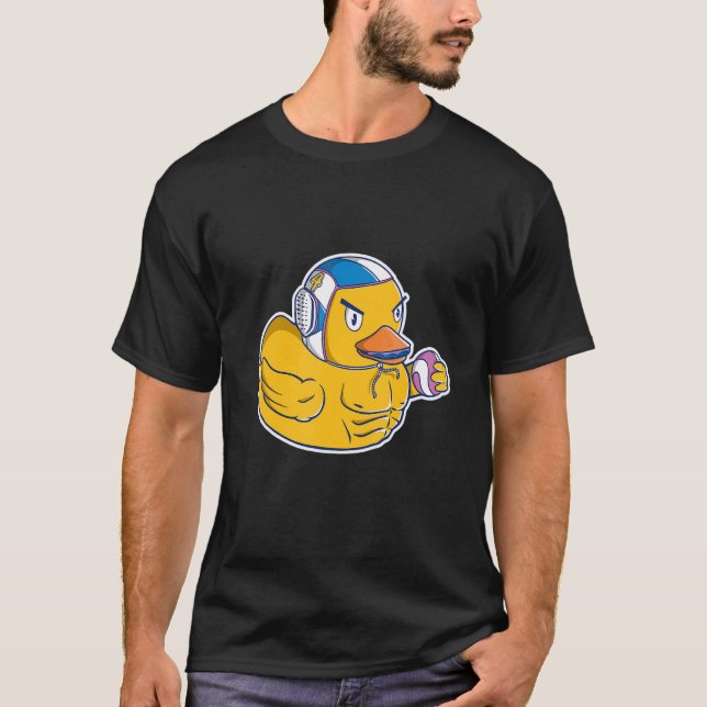 Water Polo Rubber Duck with Swimming Cap and Ball  (Front)