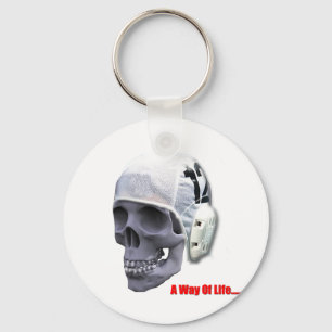 water-polo-skull key ring