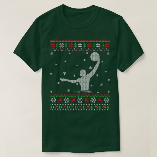 Water Polo Sports Lover Xmas Ugly Water Polo Chris (Design Front)