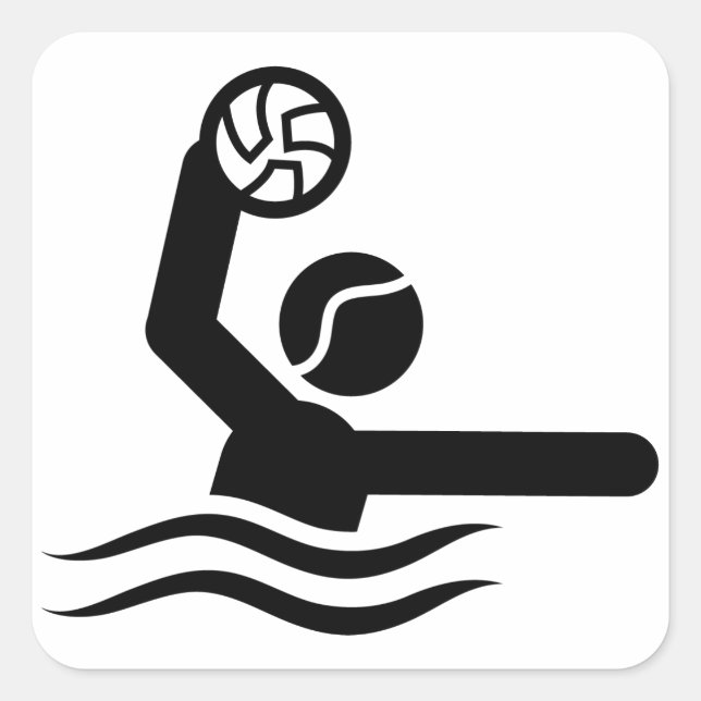 Water Polo Square Sticker (Front)