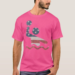 Water Polo T Shirt Waterpolo American Flag Tee