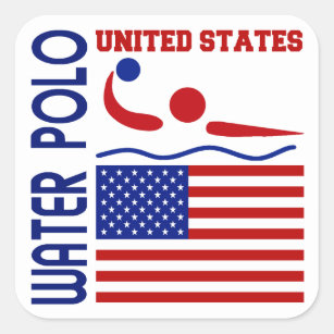 Water Polo United States Square Sticker