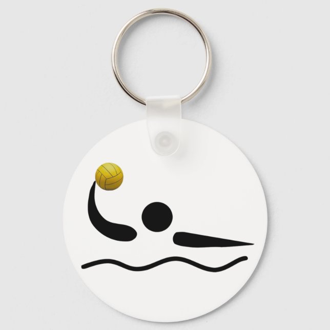 Water Polo Universal Sport Symbol Key Ring (Front)