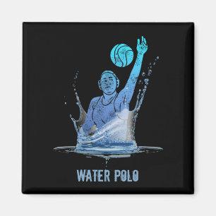Water Polo vintage Sports Athlete with Ball Magnet