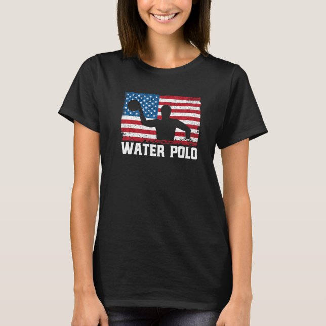 Water Polo Vintage Water Polo American Flag Premiu (Front)