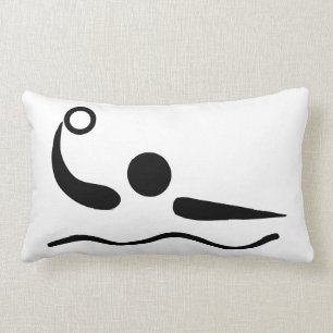 Water Polo Waterpolo Pictogram Lumbar Cushion