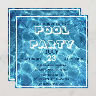 Water Pool Party Invitation