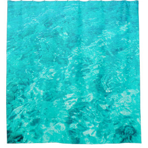 Water pool turquoise background shower curtain