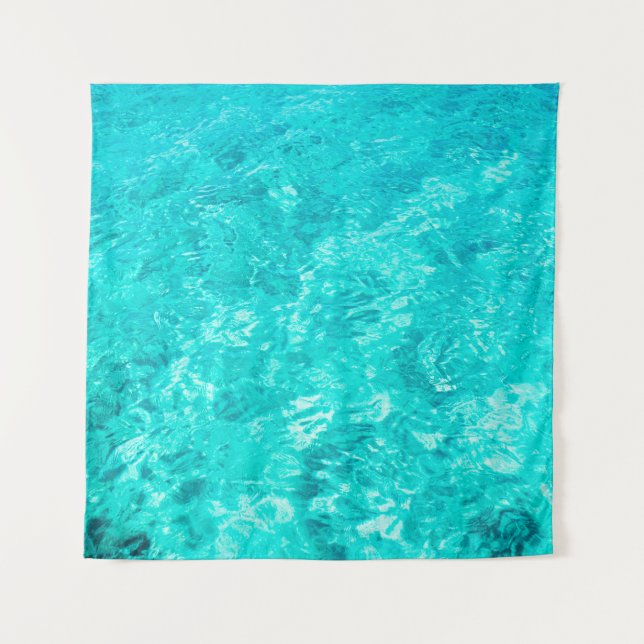 Water pool turquoise background tapestry (Front)