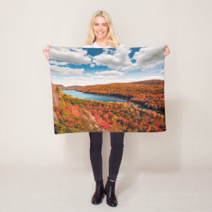 Water Porcupine Mountains Michigan Fleece Blanket