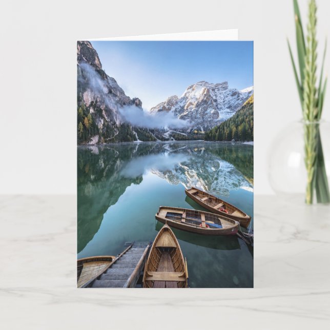 Water | Pragser Wildsee Dolomites Italy Card (Front)