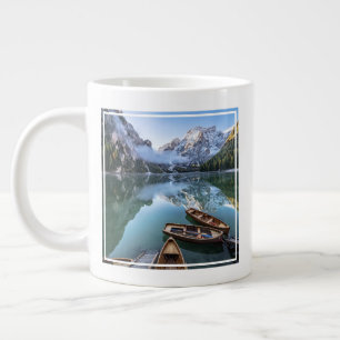 Water Pragser Wildsee Dolomites Italy Large Coffee Mug