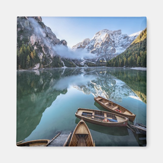 Water | Pragser Wildsee Dolomites Italy Magnet (Front)