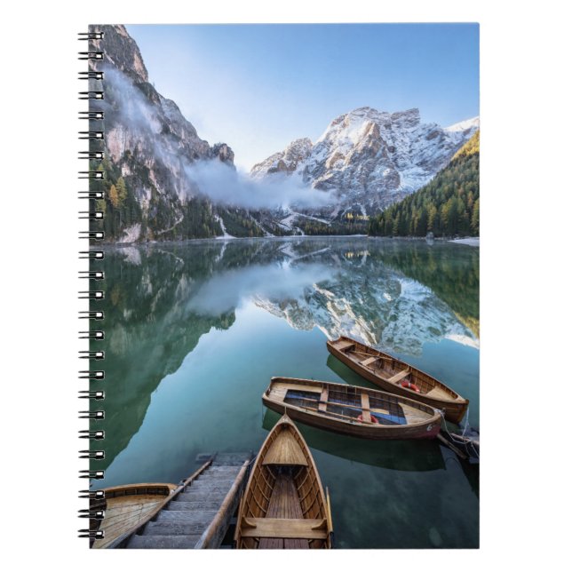Water | Pragser Wildsee Dolomites Italy Notebook (Front)
