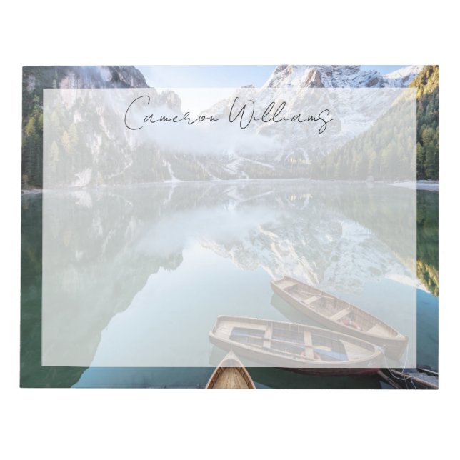 Water | Pragser Wildsee Dolomites Italy Notepad (Front)
