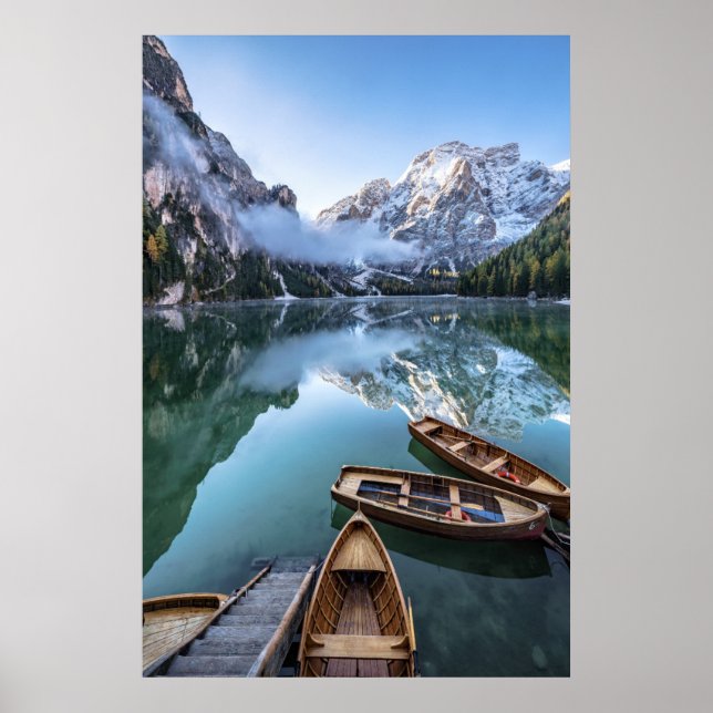 Water | Pragser Wildsee Dolomites Italy Poster (Front)
