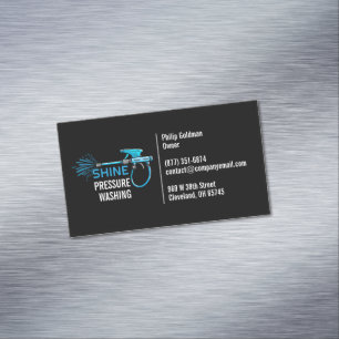 Water Pressure Wash Magnetic Business Card