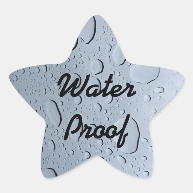 Water Proof Drops Splash Free Custom Trendy Cool Star Sticker (Front)