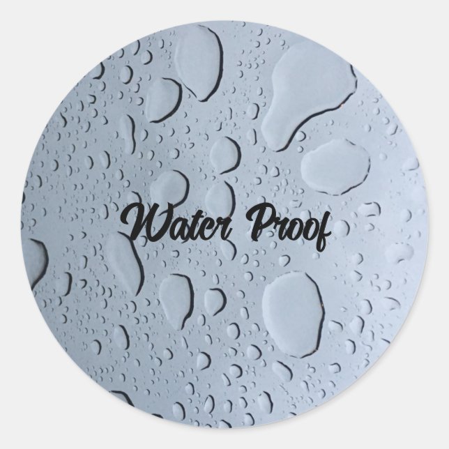 Water Proof Drops Splash Free Package Label (Front)