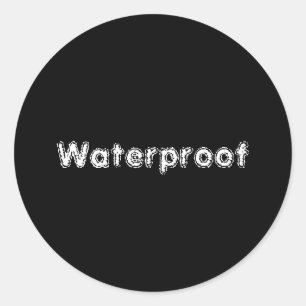 Water Proof Label Black White Splash Free Package