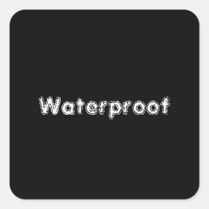 Water Proof Label Black White Splash Free Package
