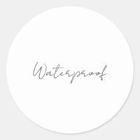 Water Proof Label Black White Splash Free Package