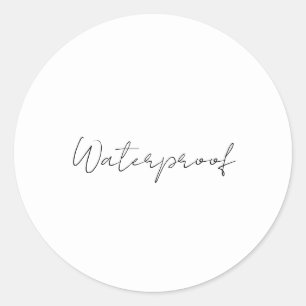 Water Proof Label  Black White Splash Free Package