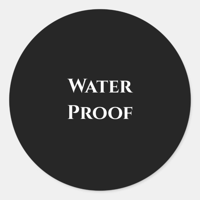 Water Proof Label Free Package Black White (Front)