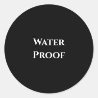 Water Proof Label Free Package Black White